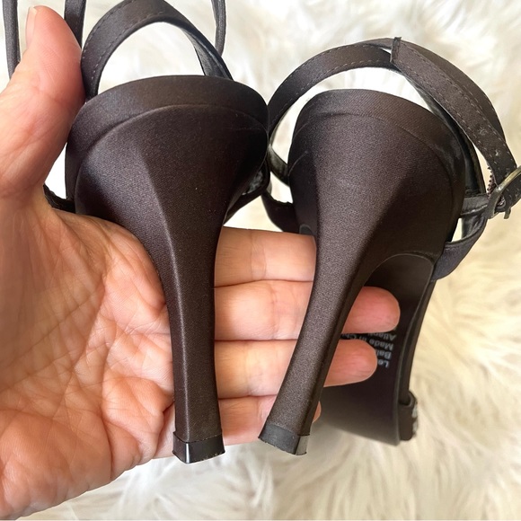 Alfani brown satin strappy heels w/ rhinestones Women’s Size 5.5 - Picture 7 of 12